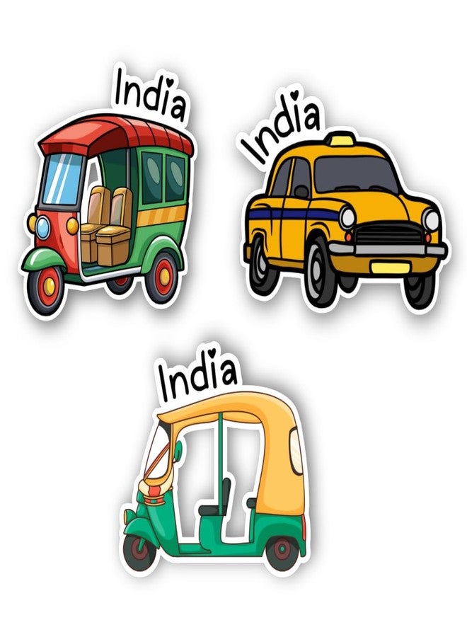VERYFIRSTTALE India Fridge Magnet Set of 4 | MDF Fridge Magnets | Premium Glossy & Light Weight | India Souvenirs | Indian Fridge Magnets - Image 2